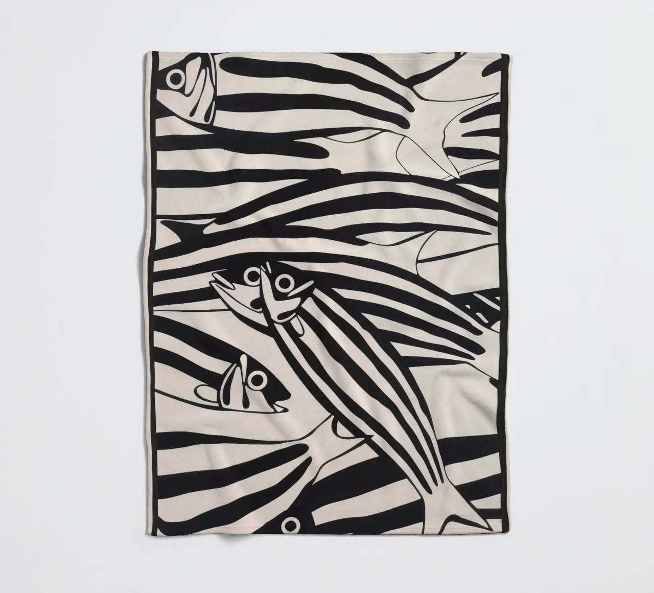 Abstract Fish Pattern Fleecedecke von andreas12