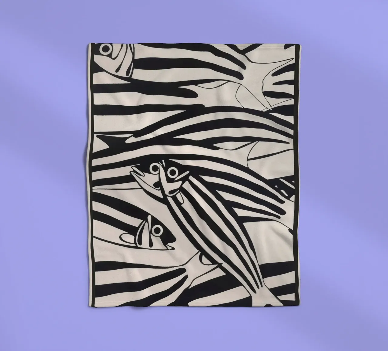 Abstract Fish Pattern Fleecedecke von andreas12