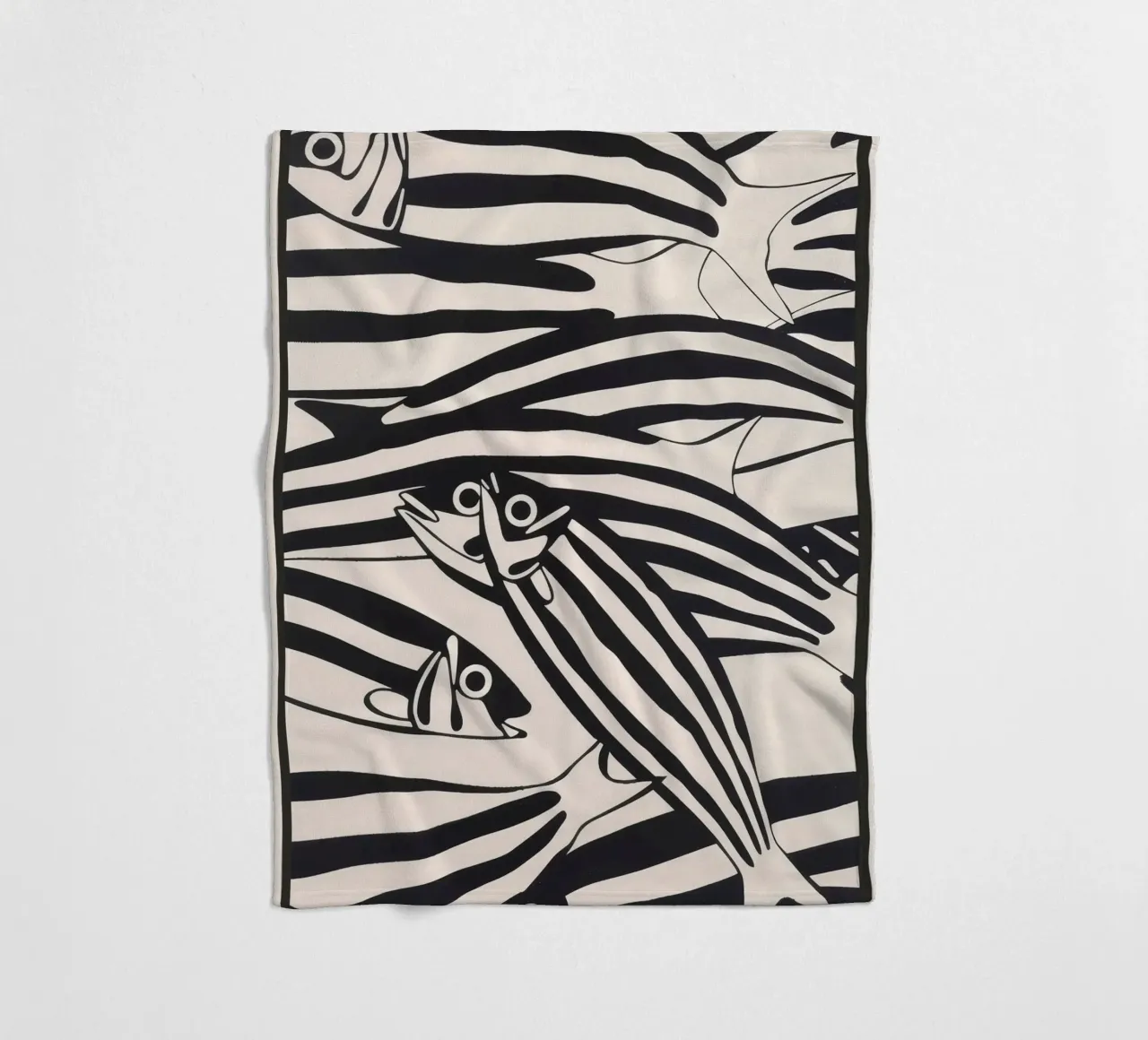 Abstract Fish Pattern Fleecedecke von andreas12