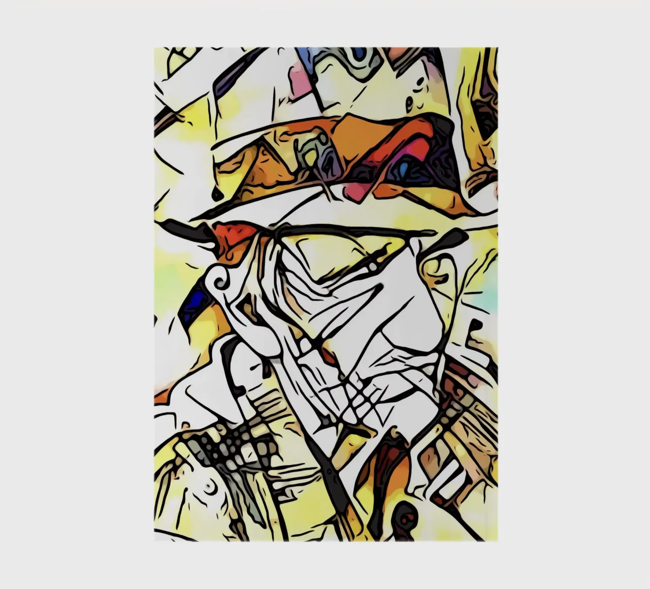 Man with hat, motif #1 notebook by ZAMART