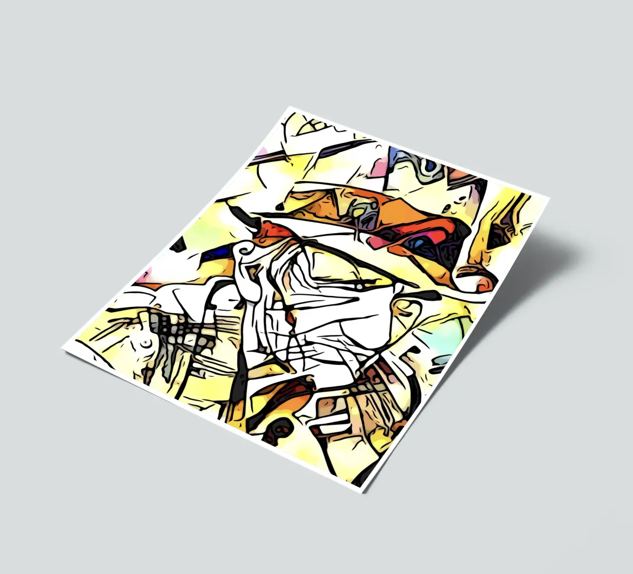 Man with hat, motif #1 sticker sheet by ZAMART
