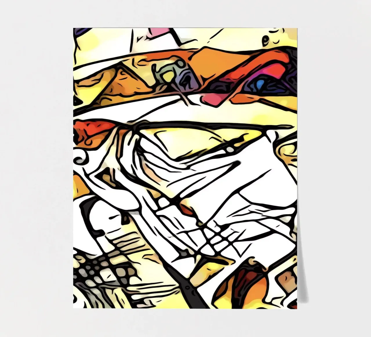 Man with hat, motif #1 sticker sheet by ZAMART