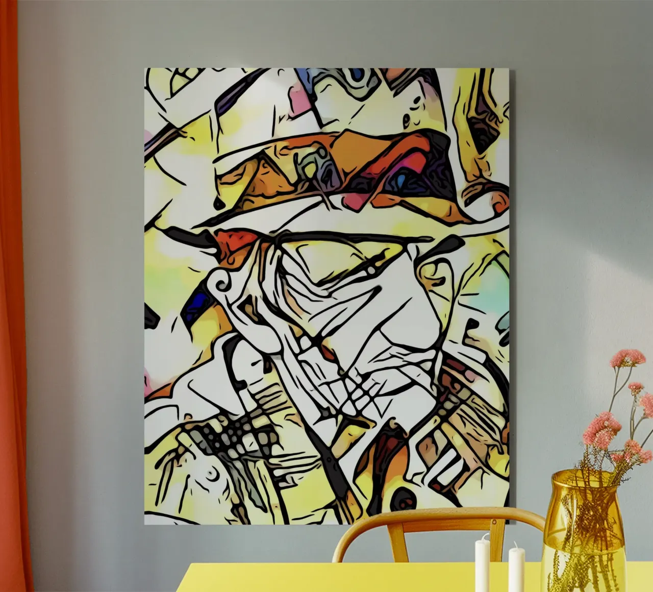 Man with hat, motif #1 alu-dibond by ZAMART