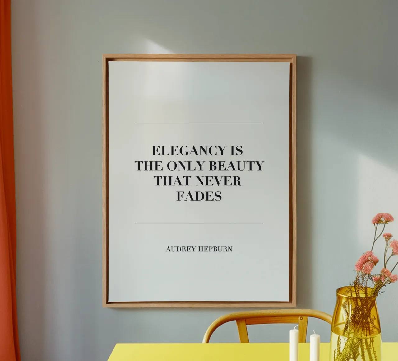 Elegant Typography - Audrey Hepburn Zitat canvas by Whole©