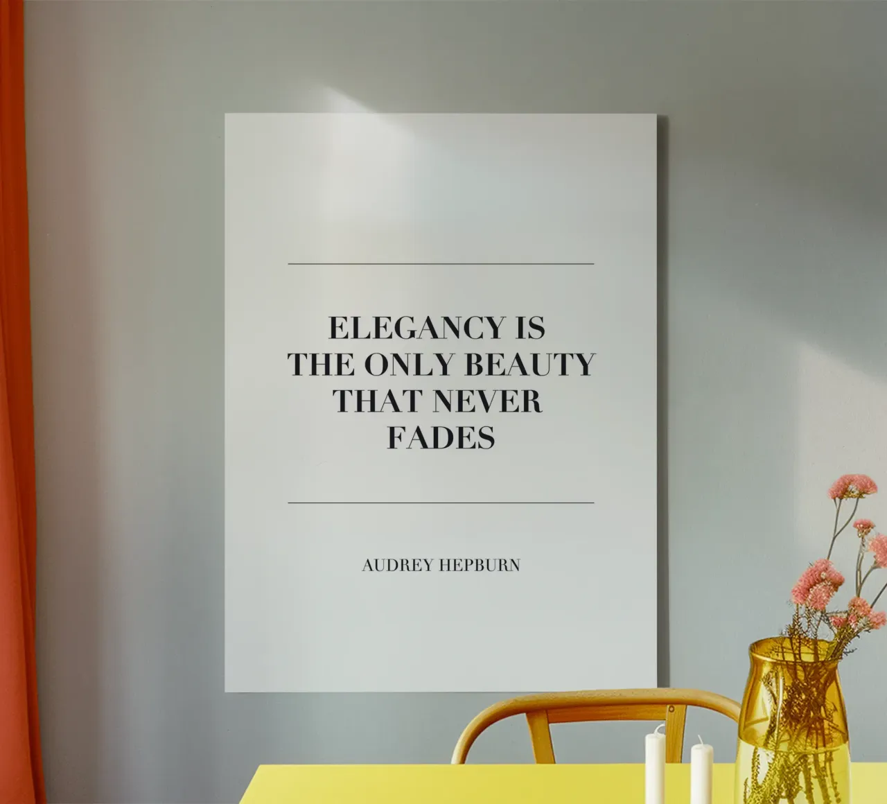 Elegant Typography - Audrey Hepburn Zitat canvas by Whole©