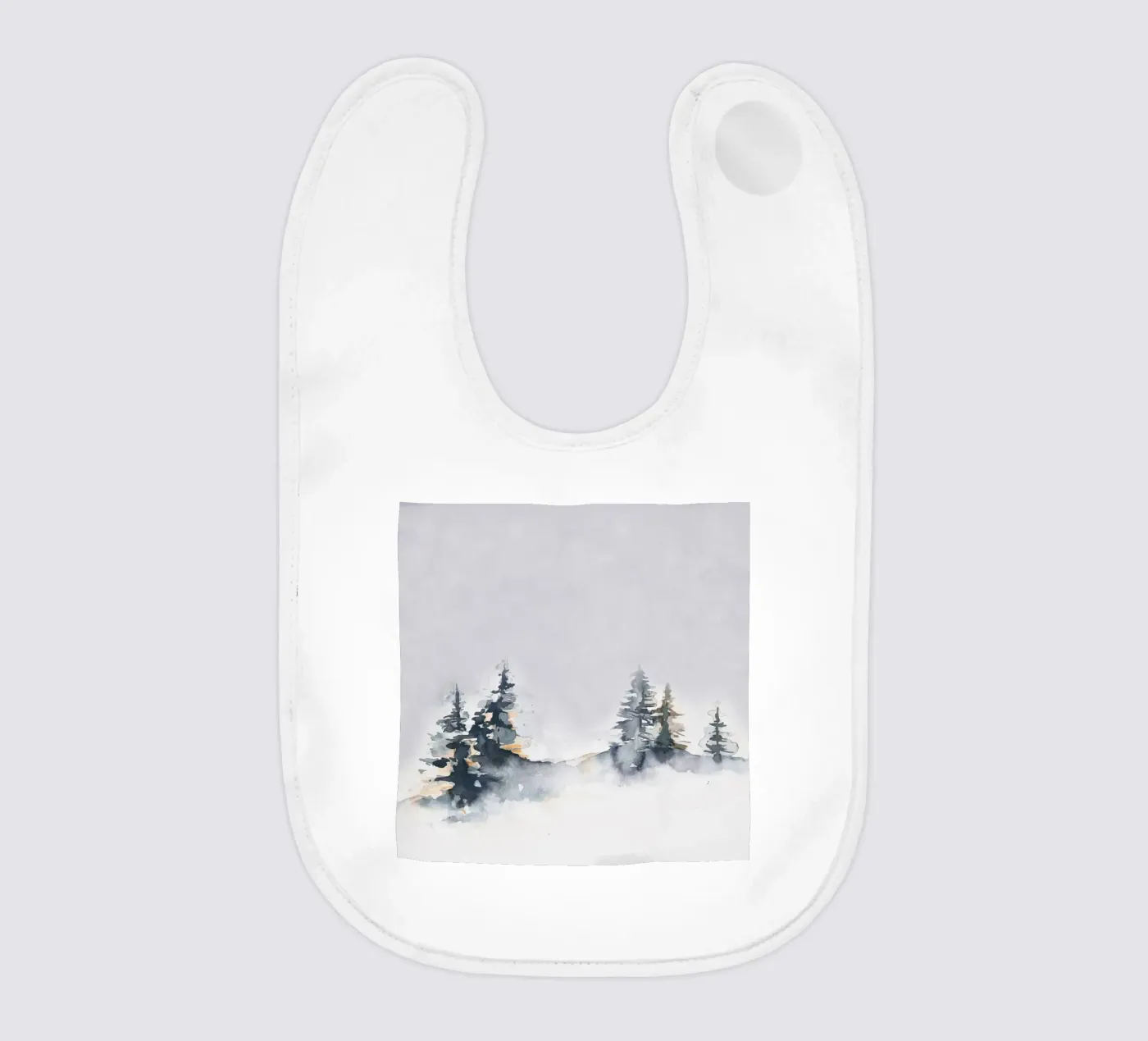 Snowy Pine Forest Babylätzchen von andreas12