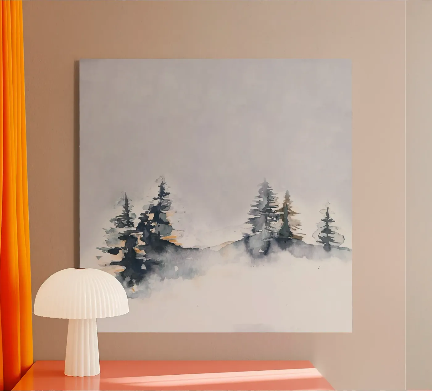 Snowy Pine Forest acryl van andreas12