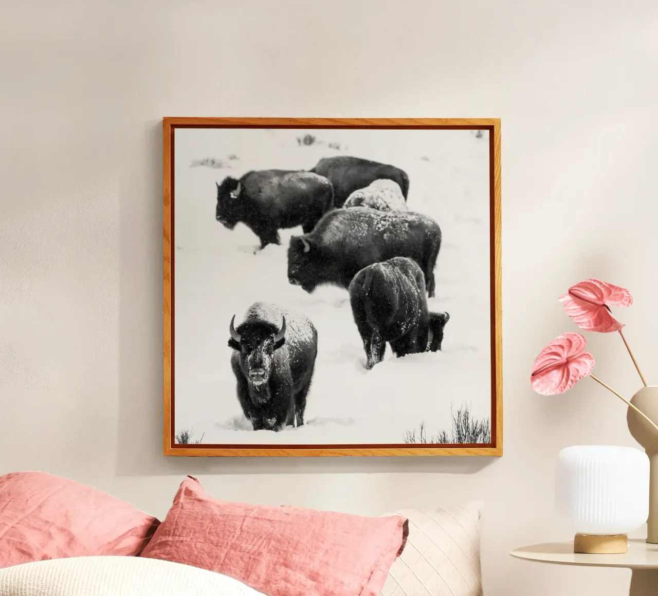 Winter Bison Herd plexiglass da andreas12