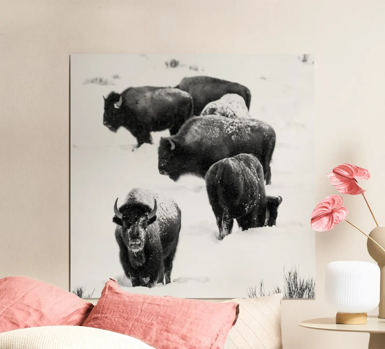 Winter Bison Herd poster da andreas12