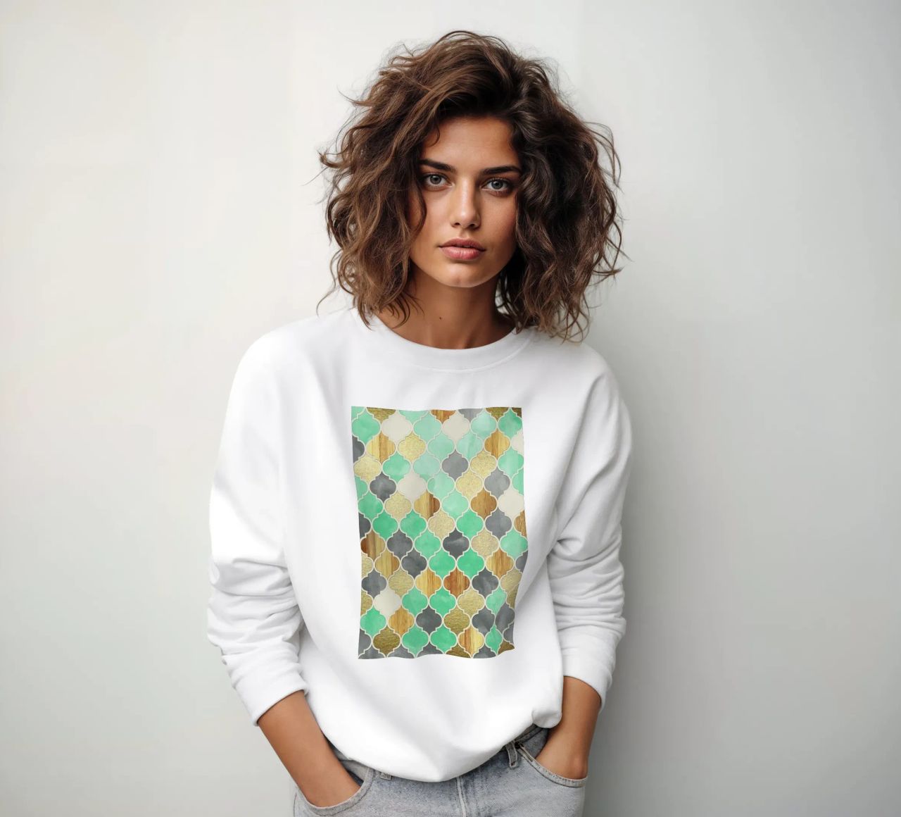 Textured Moroccan Pattern felpa da Micklyn Le Feuvre