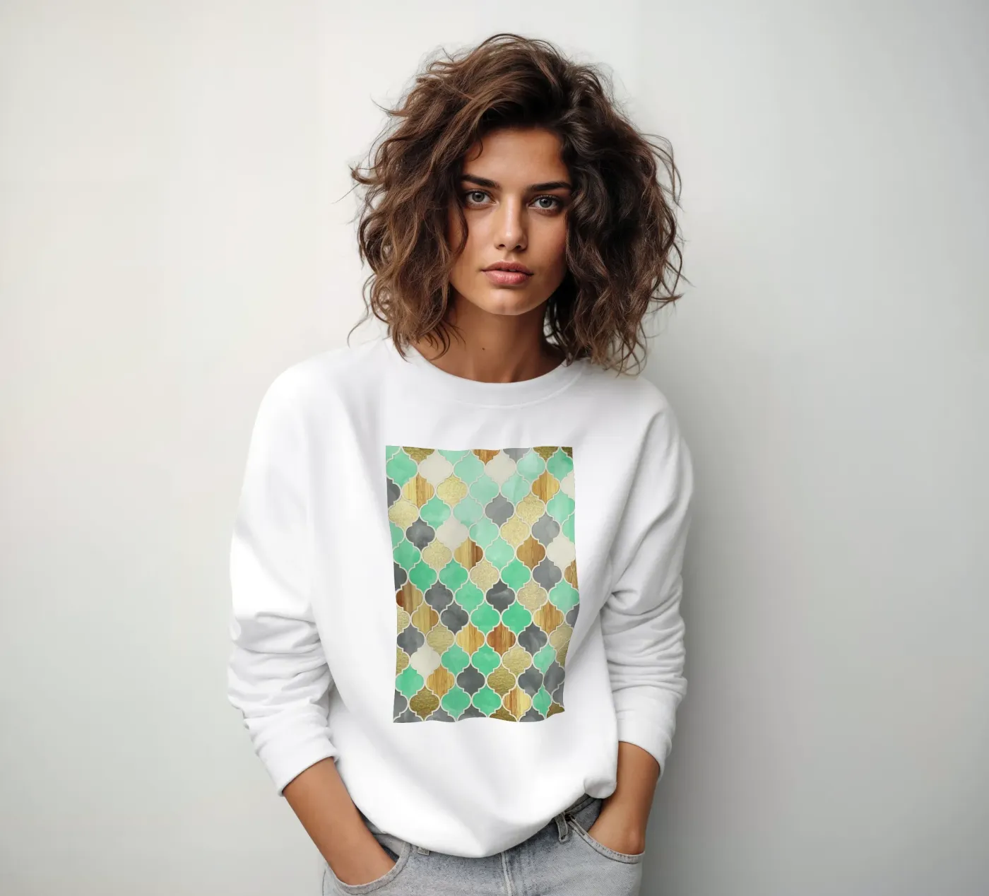 Textured Moroccan Pattern felpa da Micklyn Le Feuvre