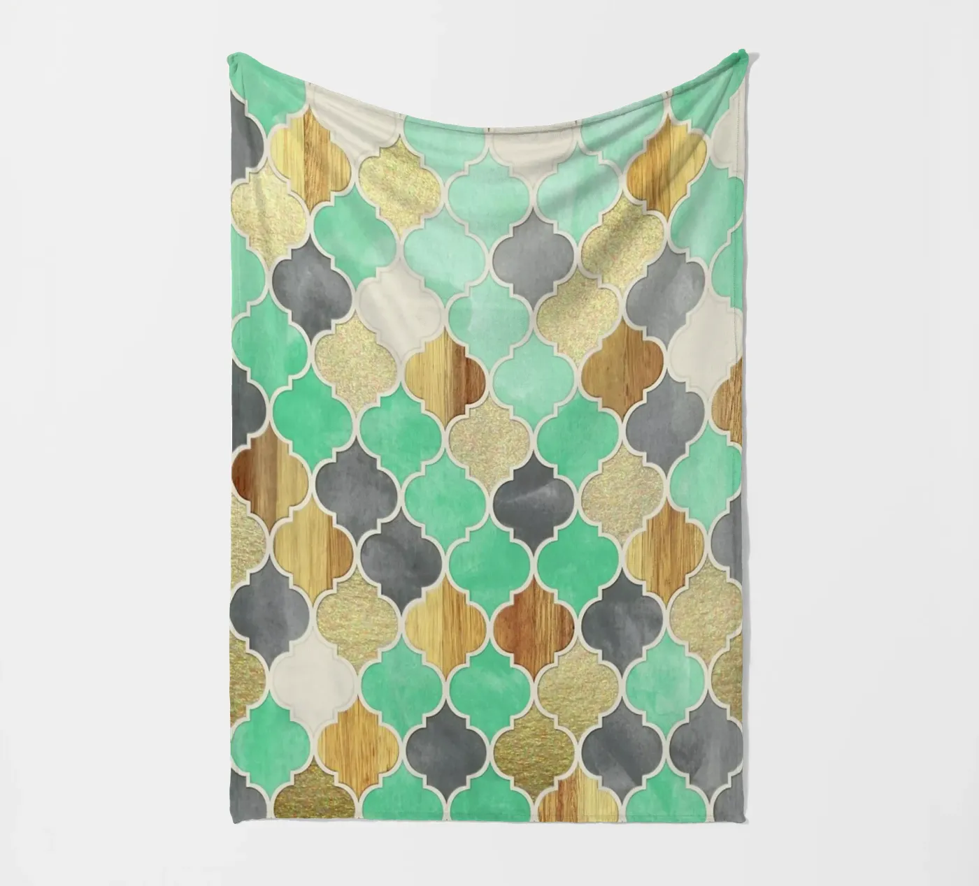 Textured Moroccan Pattern fleecedeken van Micklyn Le Feuvre