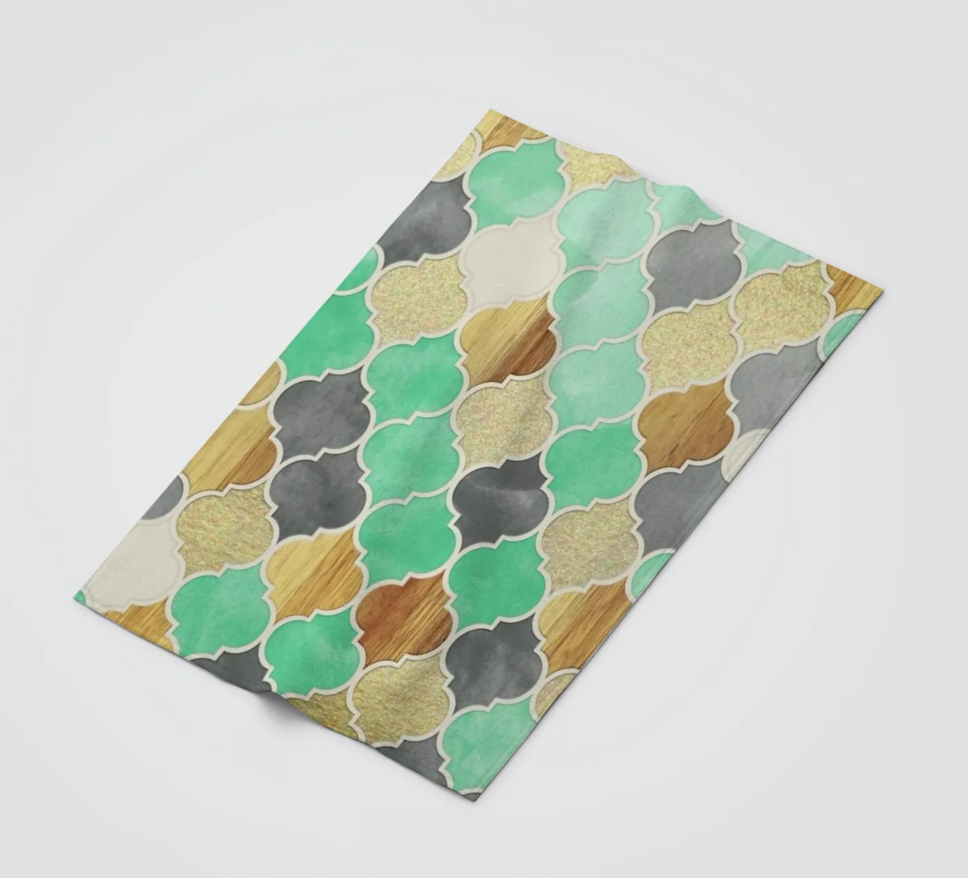 Textured Moroccan Pattern Fleecedecke von Micklyn Le Feuvre