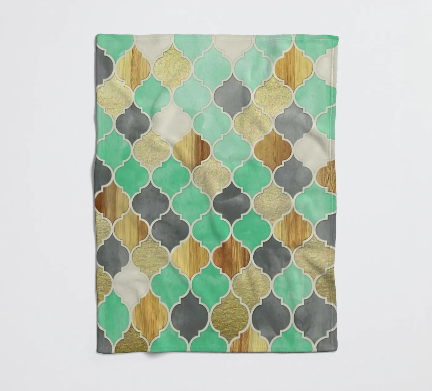 Textured Moroccan Pattern fleecedeken van Micklyn Le Feuvre