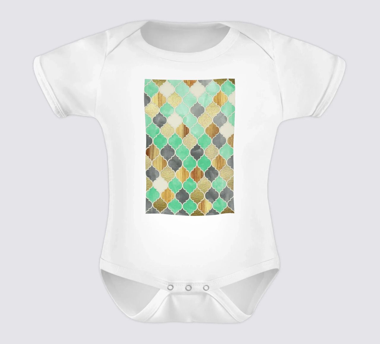 Textured Moroccan Pattern body neonato maniche corte da Micklyn Le Feuvre