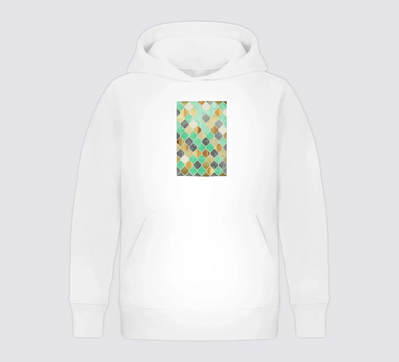 Textured Moroccan Pattern felpa bambino con cappuccio da Micklyn Le Feuvre