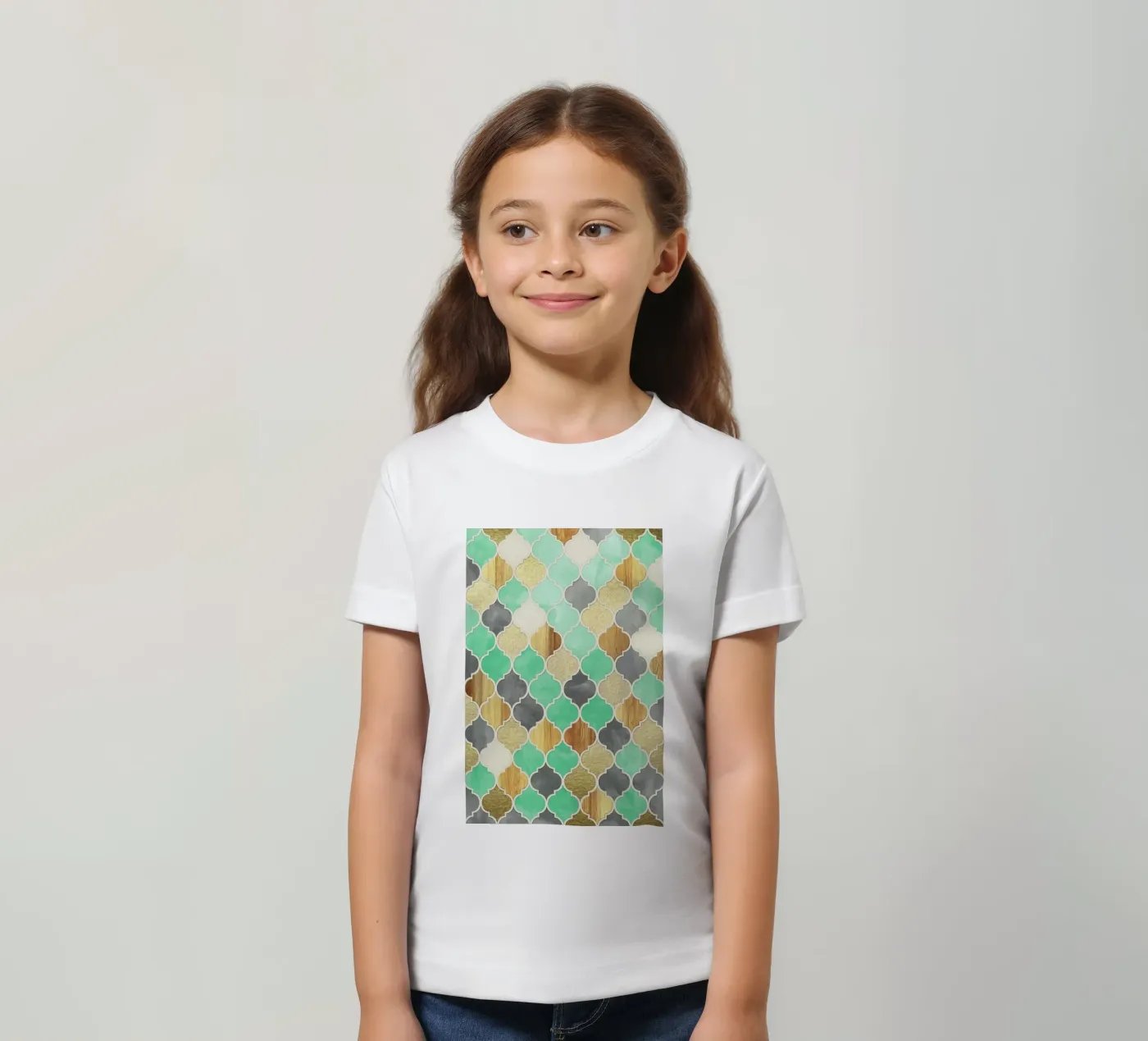 Textured Moroccan Pattern t-shirt bambini da Micklyn Le Feuvre