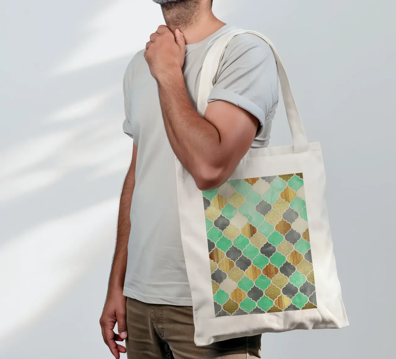 Textured Moroccan Pattern borsa in juta da Micklyn Le Feuvre