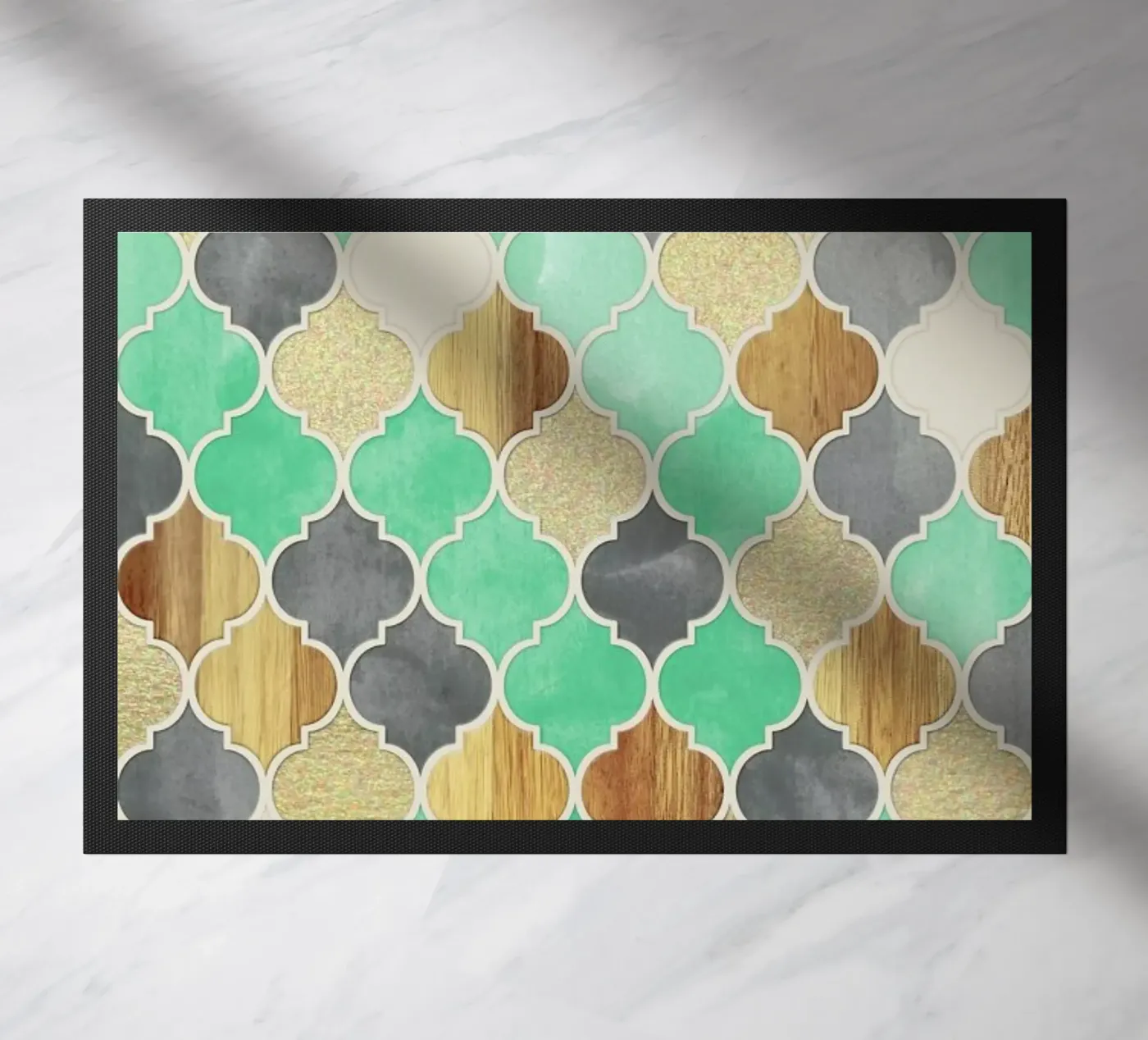 Textured Moroccan Pattern deurmat van Micklyn Le Feuvre