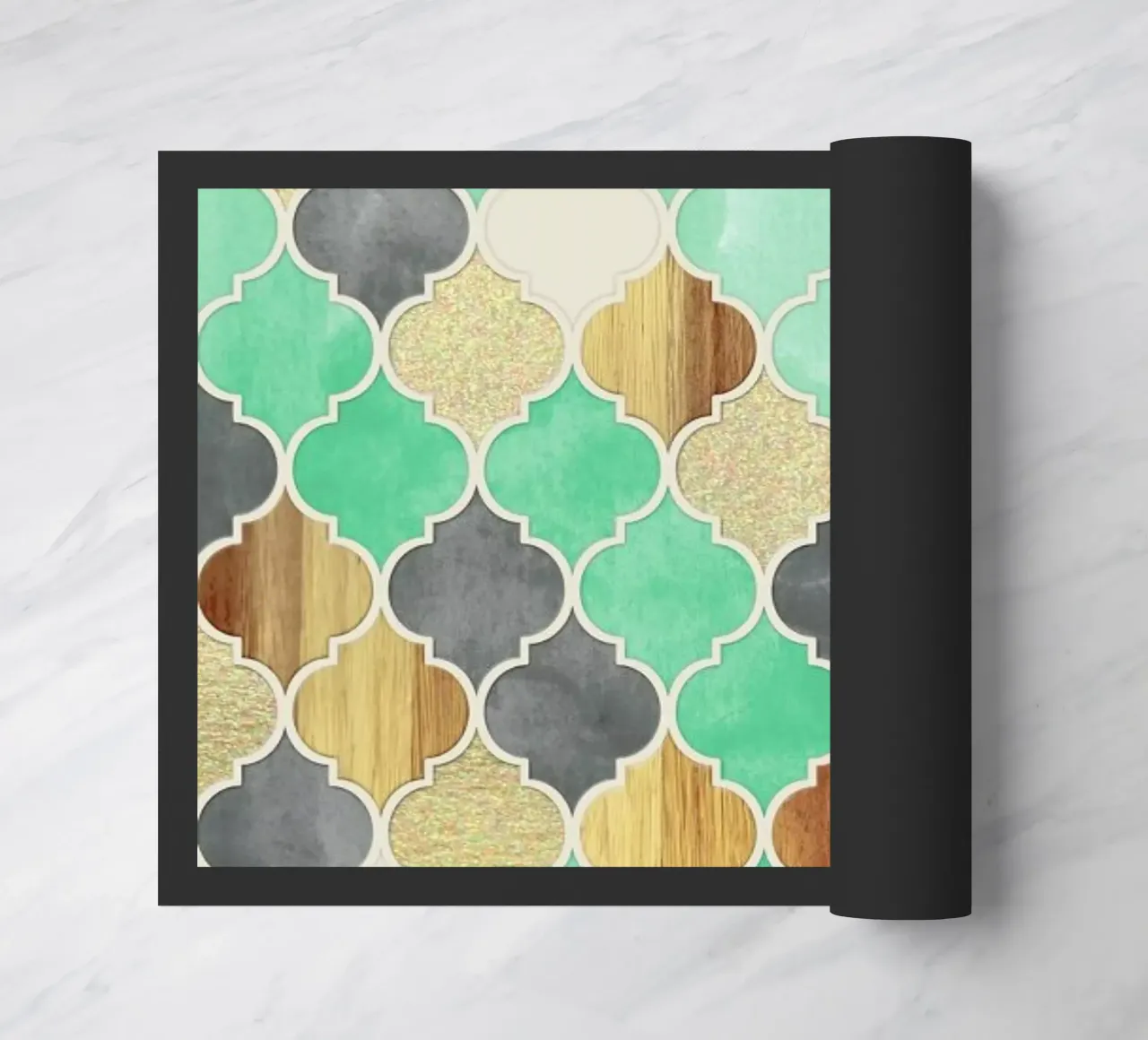 Textured Moroccan Pattern Fußmatte von Micklyn Le Feuvre