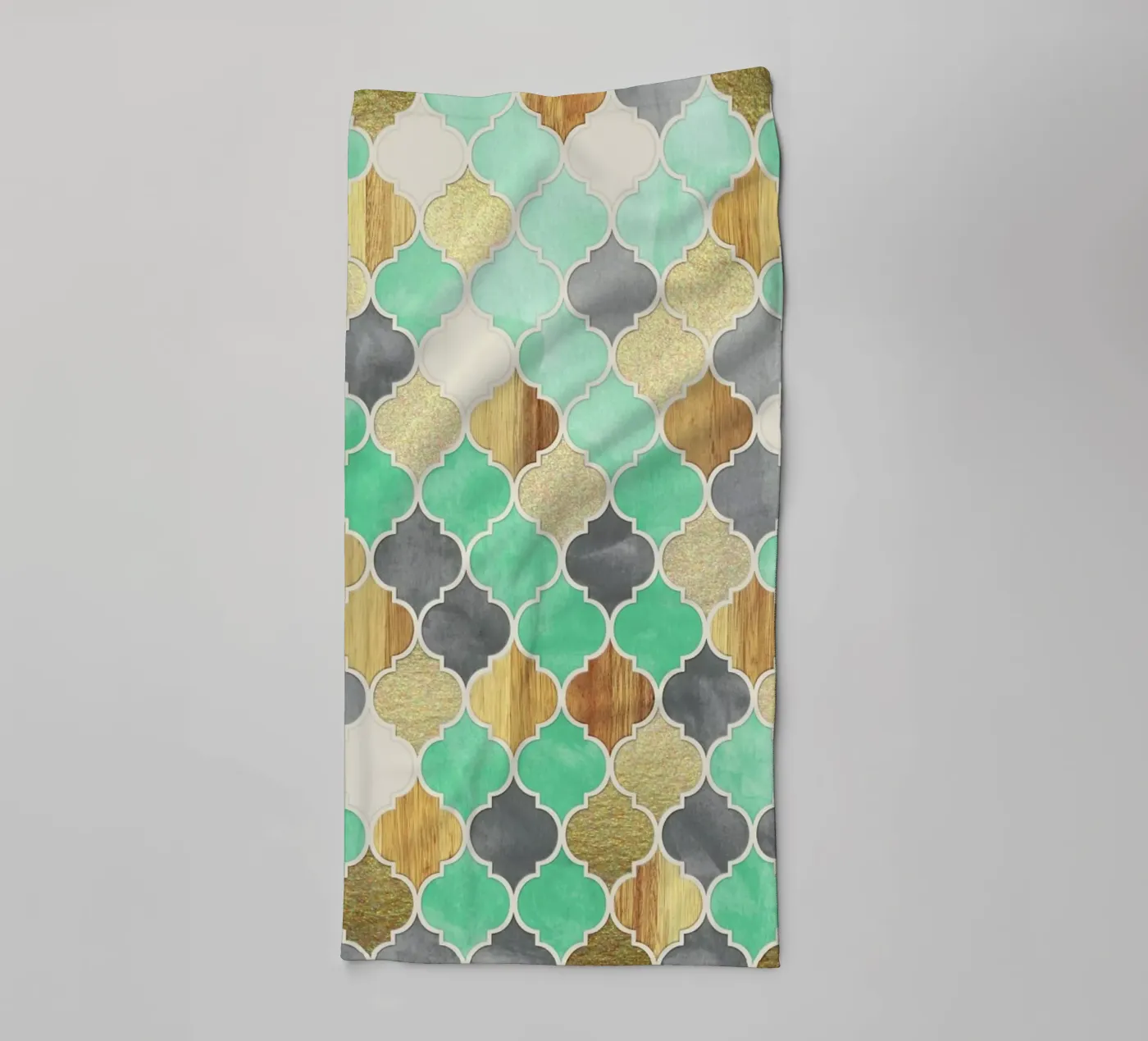 Textured Moroccan Pattern badhanddoek van Micklyn Le Feuvre