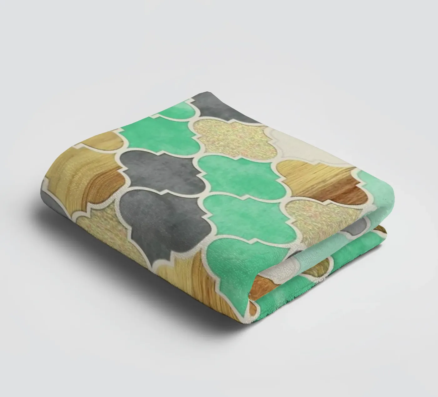 Textured Moroccan Pattern badhanddoek van Micklyn Le Feuvre