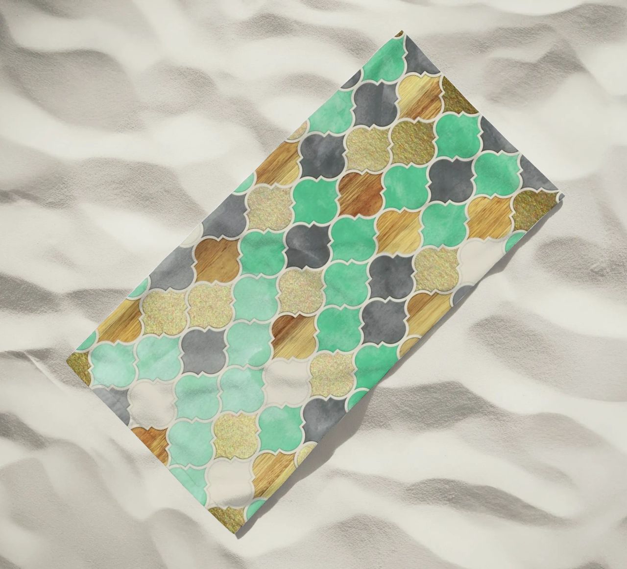 Textured Moroccan Pattern telo mare da Micklyn Le Feuvre