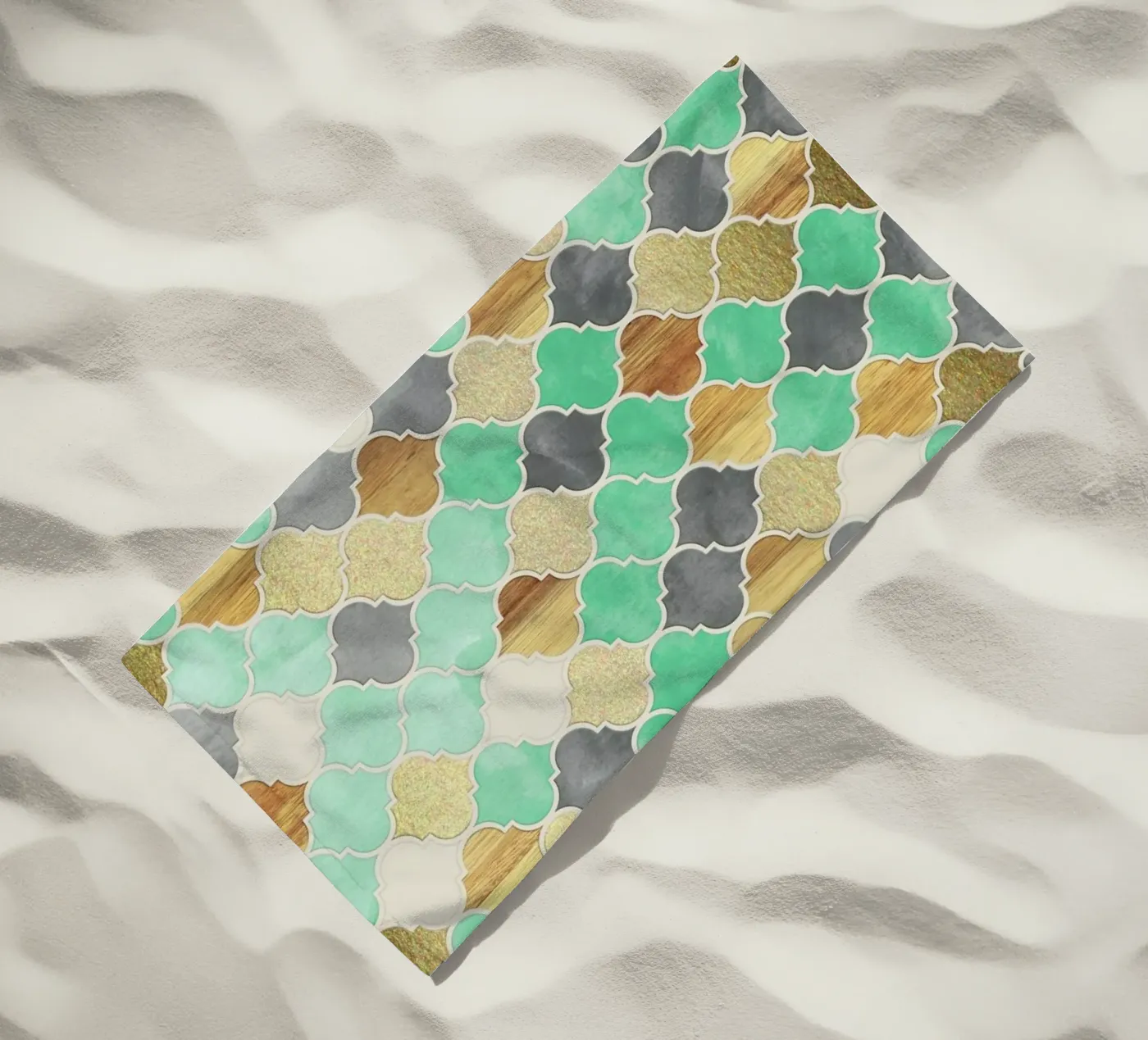 Textured Moroccan Pattern strandhanddoek van Micklyn Le Feuvre