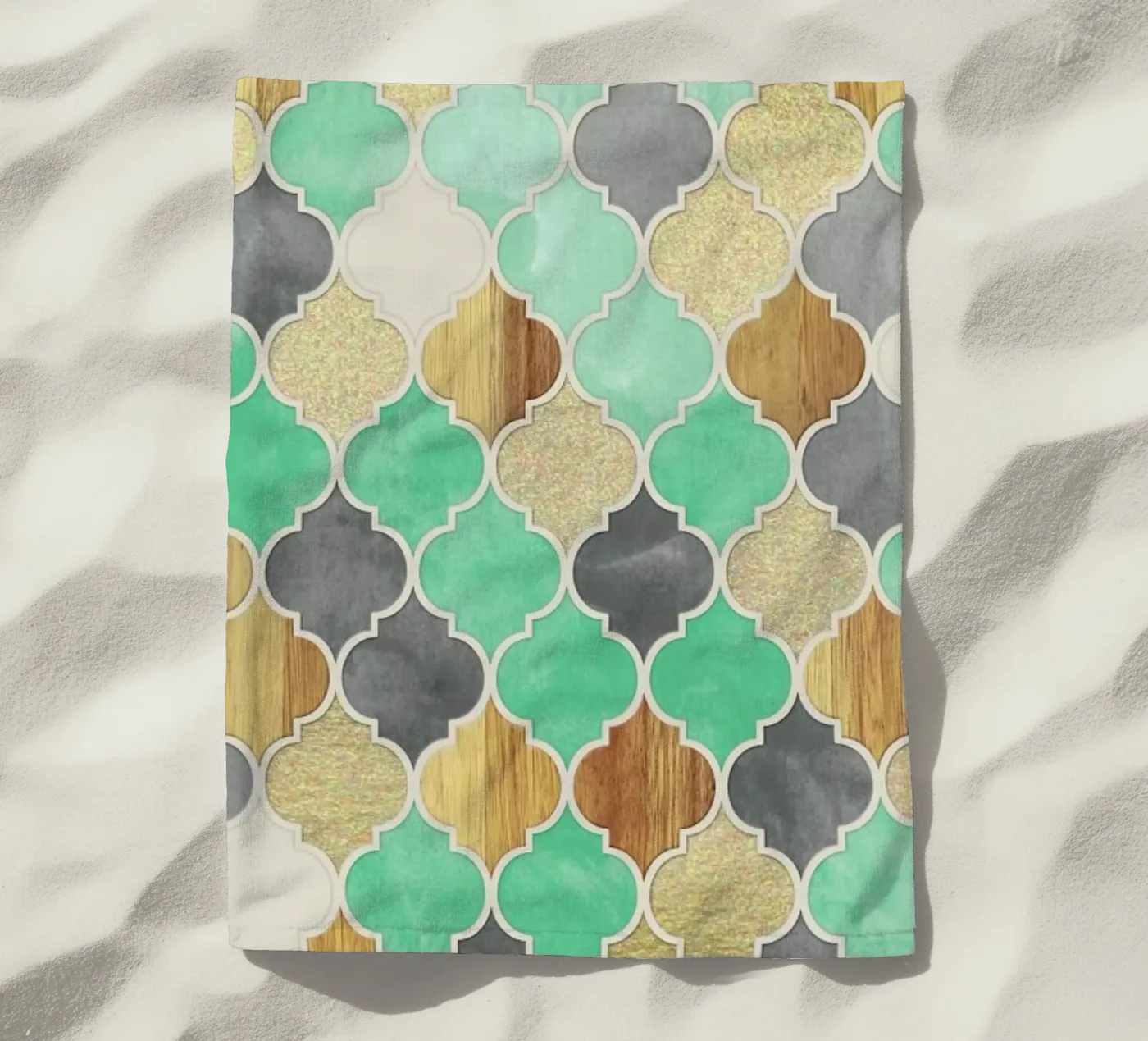 Textured Moroccan Pattern strandhanddoek van Micklyn Le Feuvre