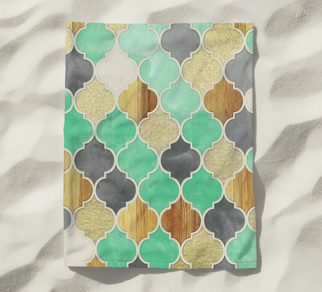 Textured Moroccan Pattern telo mare da Micklyn Le Feuvre