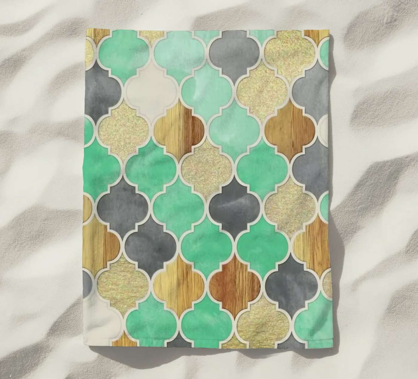 Textured Moroccan Pattern Strandtuch von Micklyn Le Feuvre