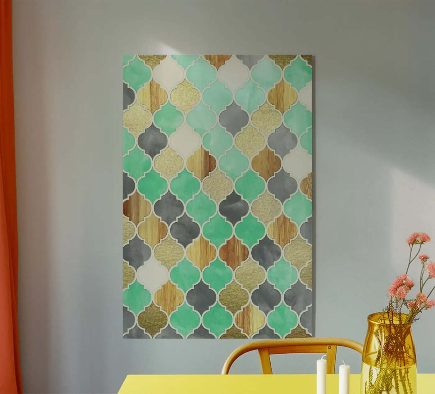 Textured Moroccan Pattern acryl van Micklyn Le Feuvre