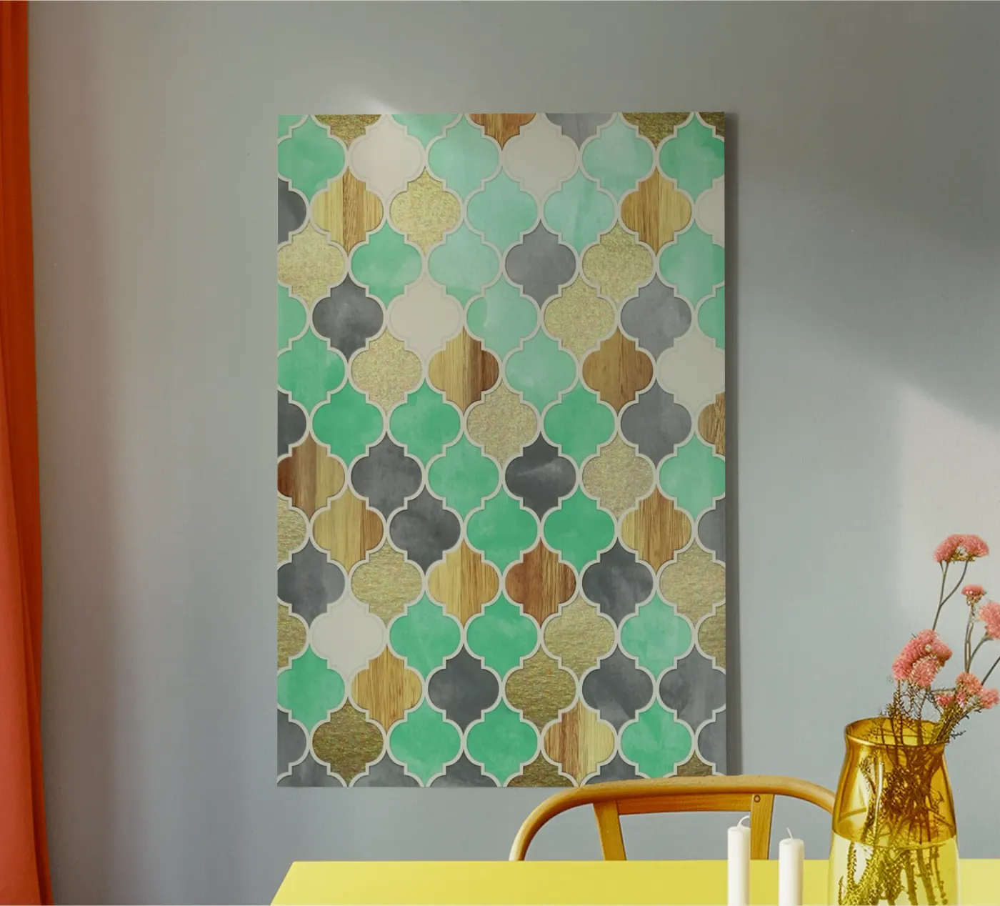 Textured Moroccan Pattern canvas by Micklyn Le Feuvre