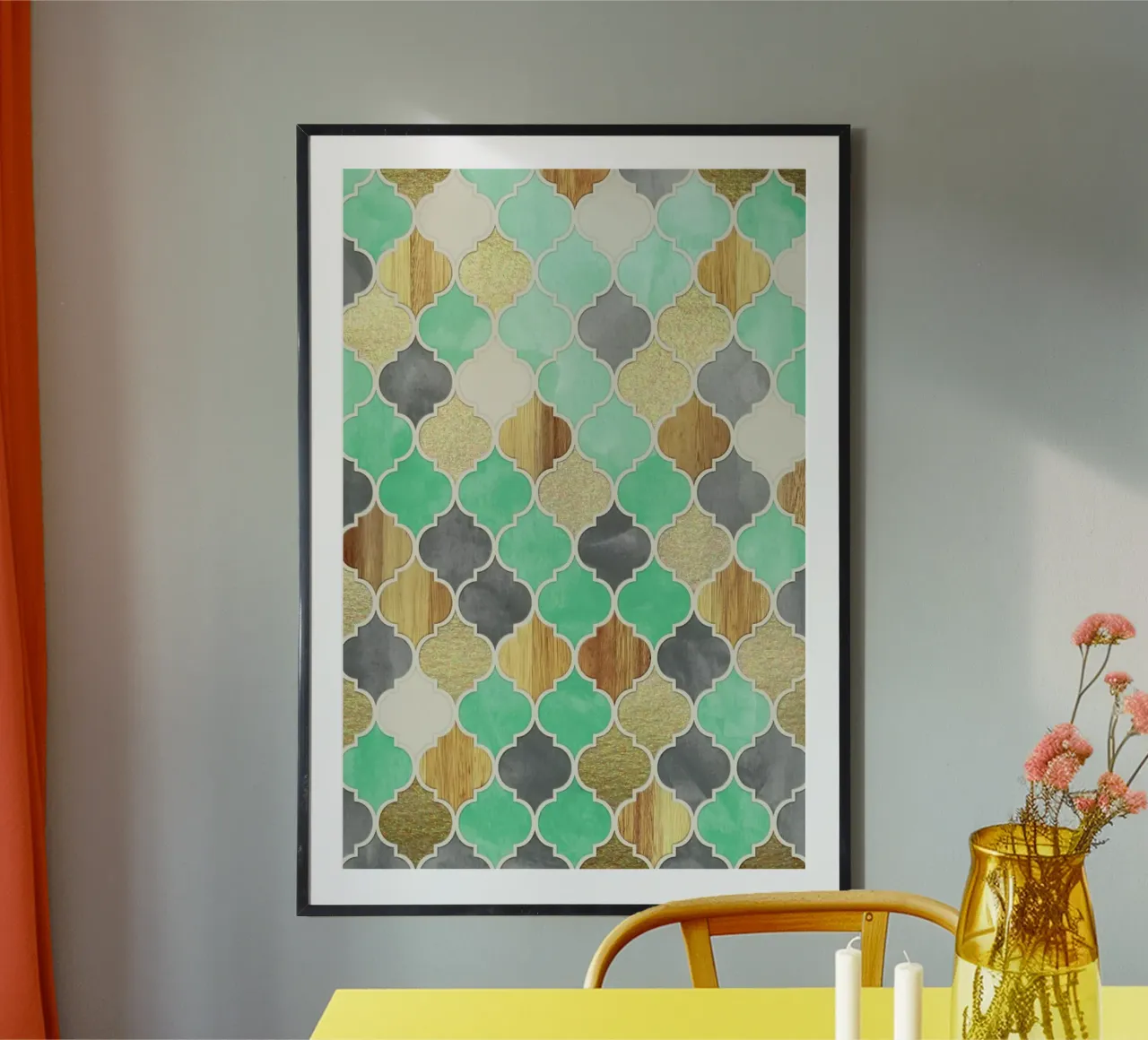 Textured Moroccan Pattern poster da Micklyn Le Feuvre