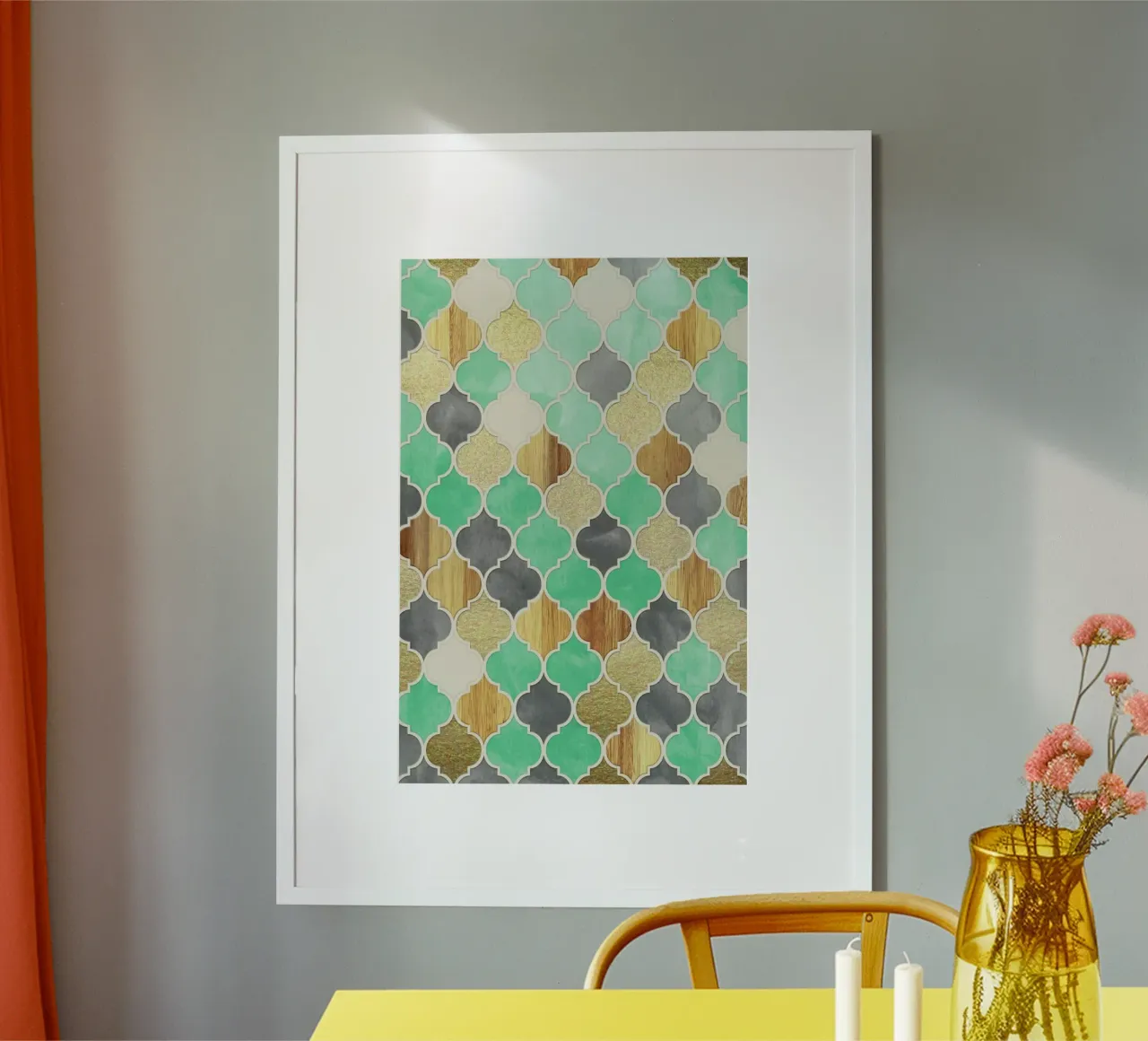 Textured Moroccan Pattern poster da Micklyn Le Feuvre