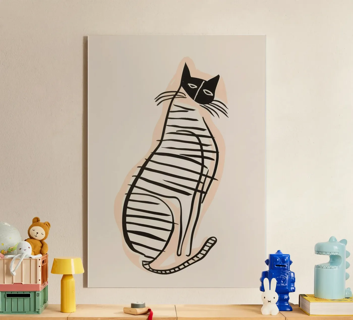 Abstract Cat in Lines plexiglass da andreas12