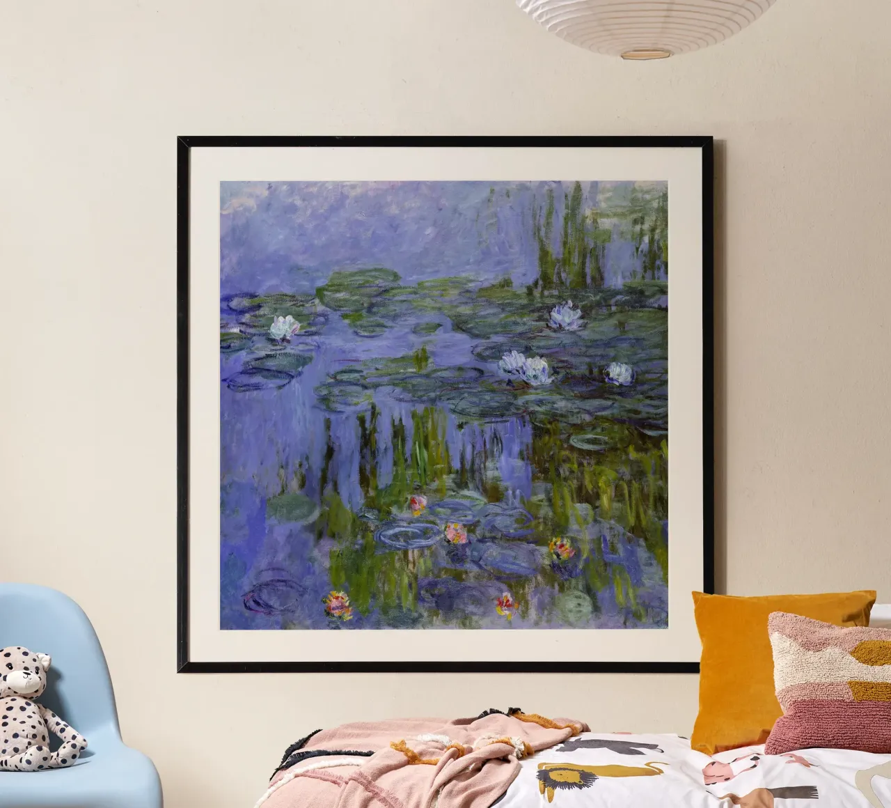 Monet - Nymphéas poster con telaio in plastica da ARTOTHEK