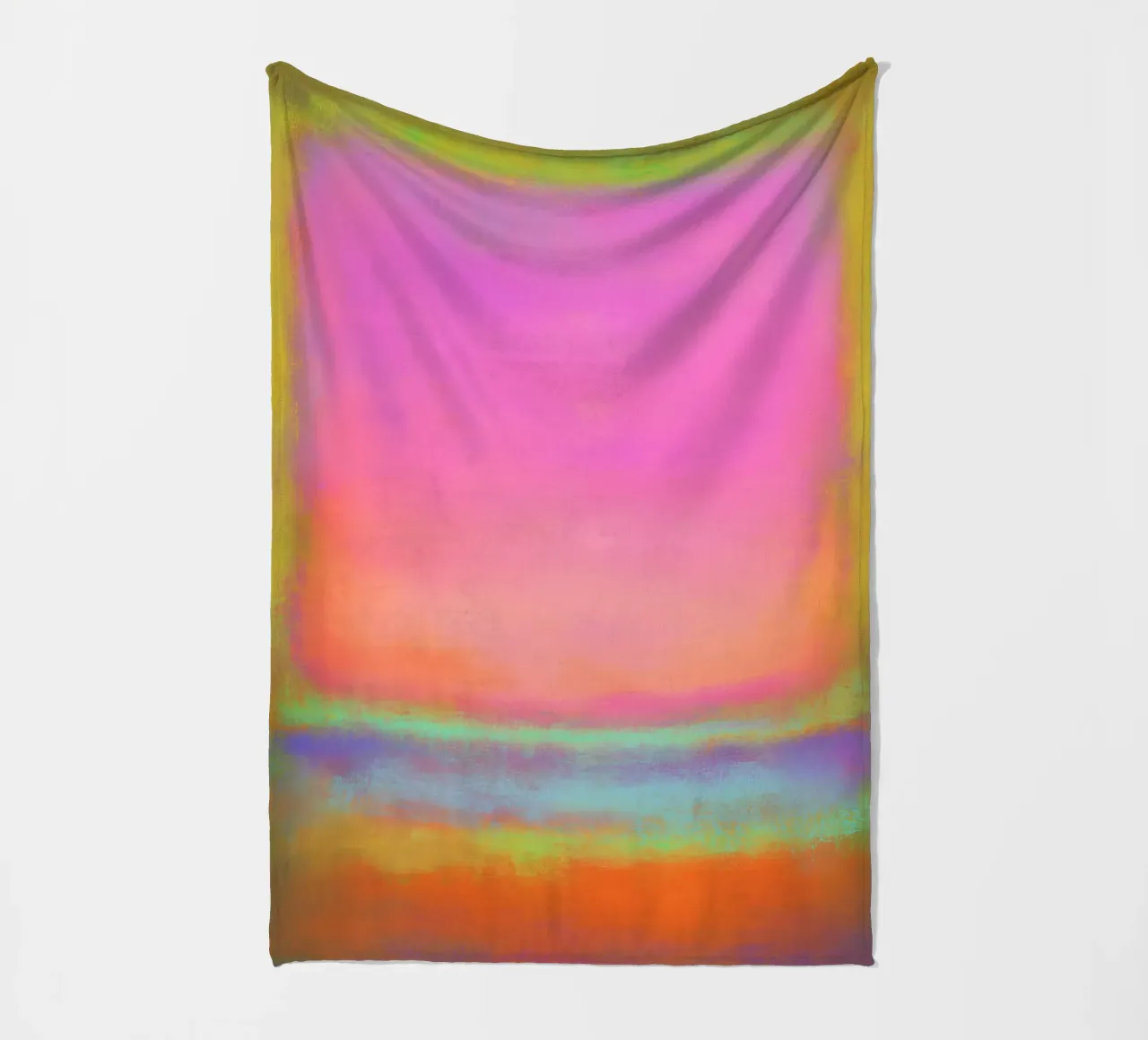 Farbblock Echo Fleecedecke von Carinaprint