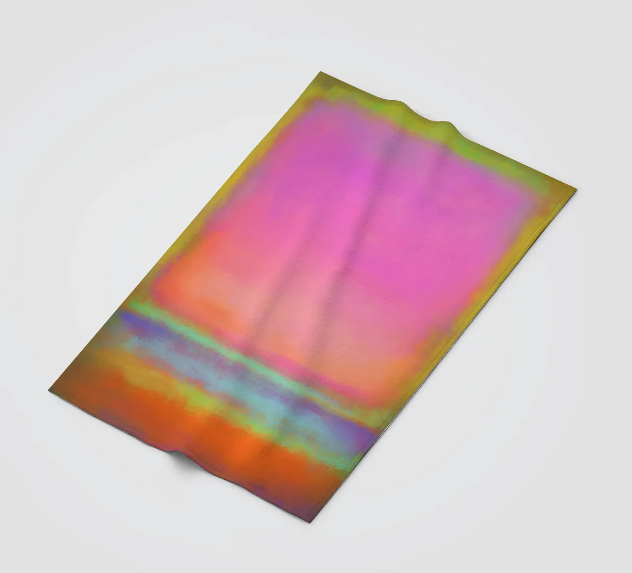 Farbblock Echo Fleecedecke von Carinaprint