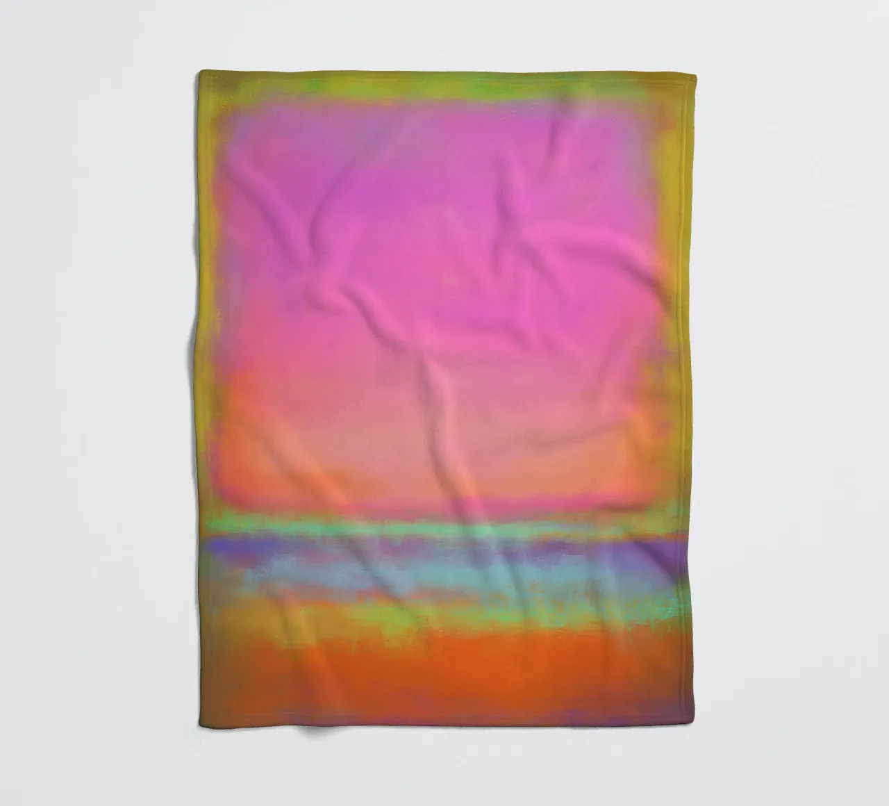 Farbblock Echo Fleecedecke von Carinaprint