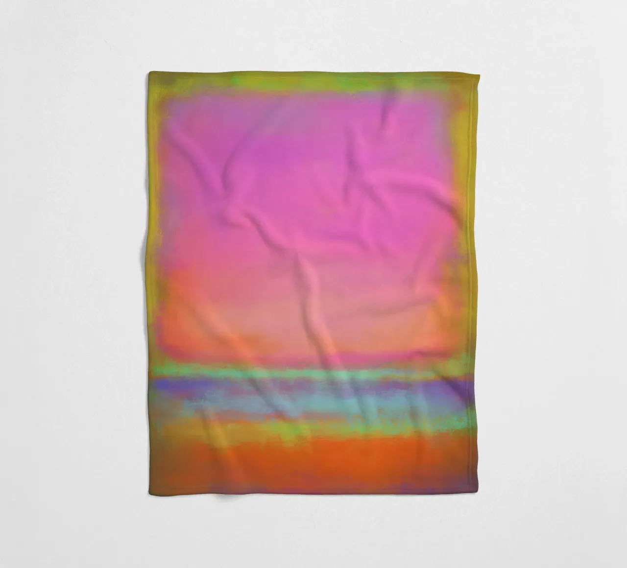 Farbblock Echo Fleecedecke von Carinaprint