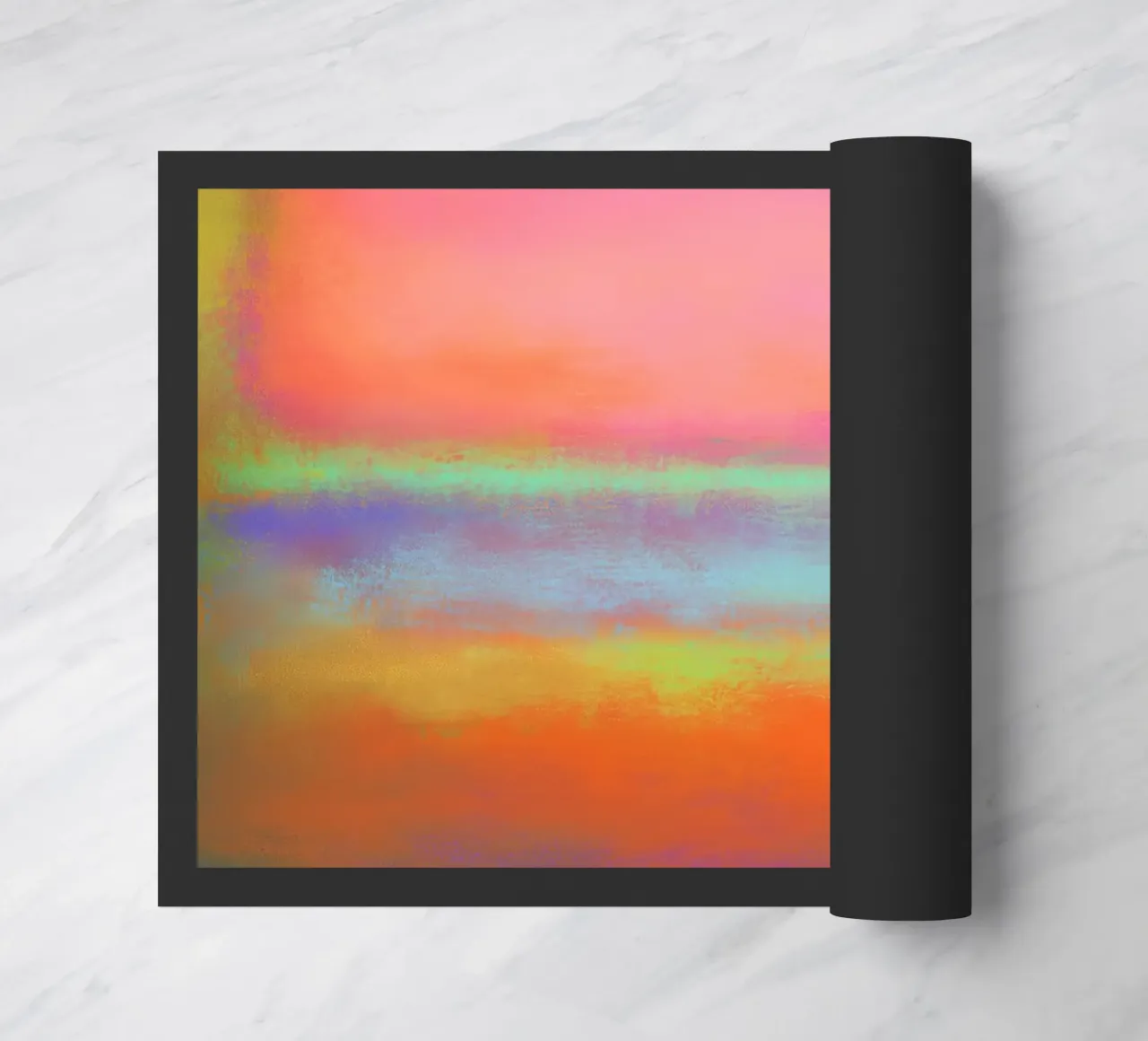 Colour block echo doormat by Carinaprint