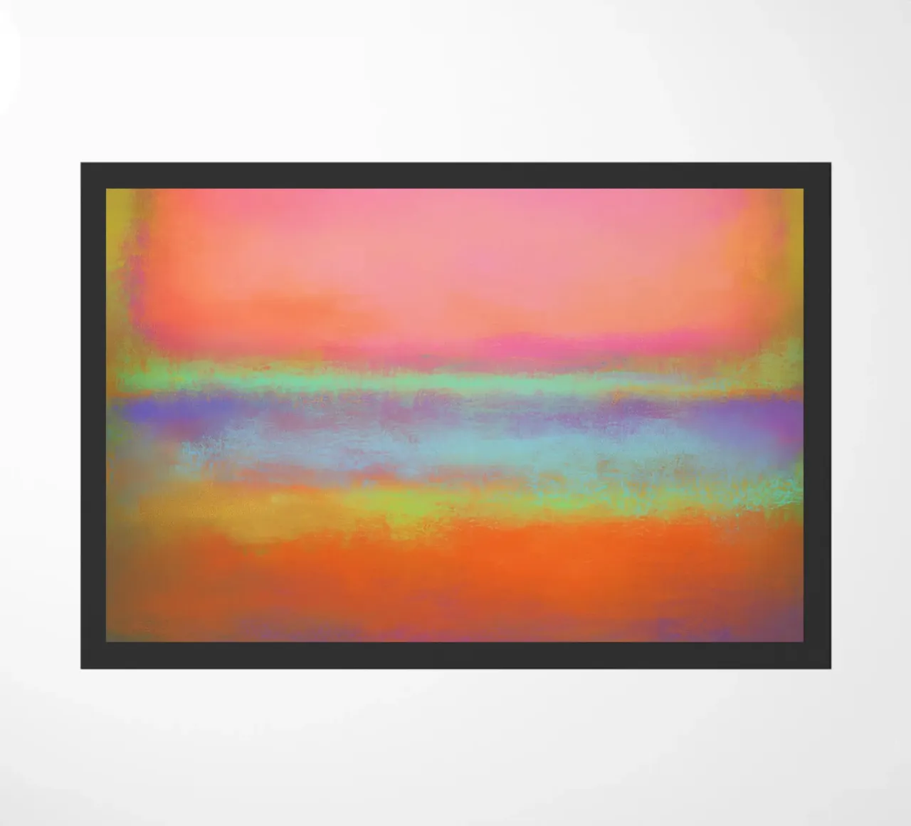 Colour block echo doormat by Carinaprint