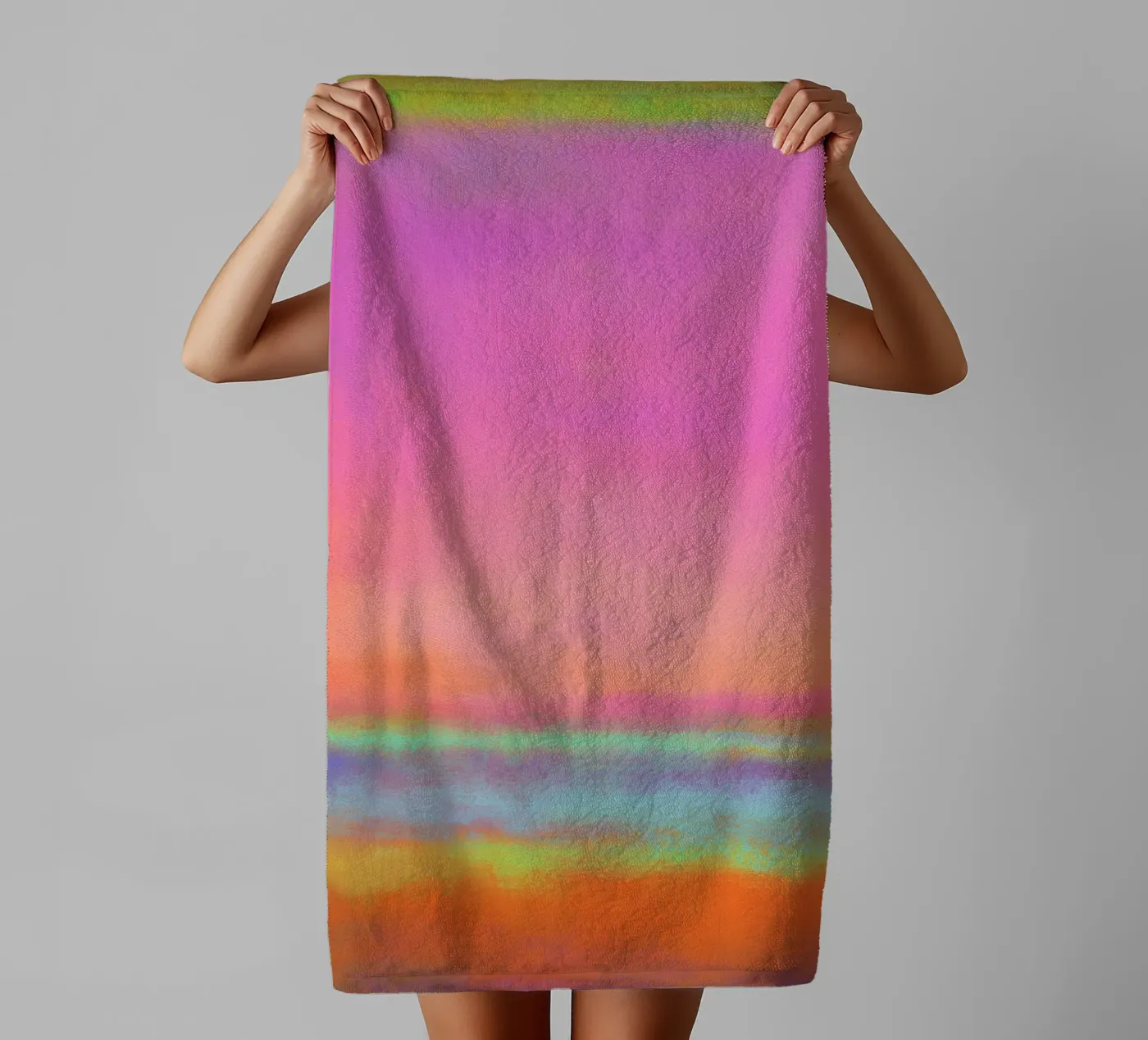 Colour block echo Handtuch von Carinaprint