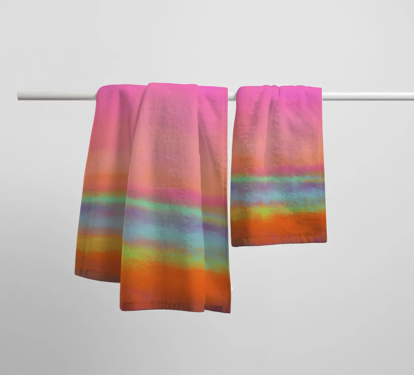 Colour block echo Handtuch von Carinaprint