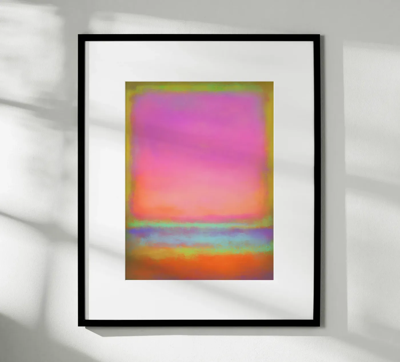 Colour block echo poster by Carinaprint