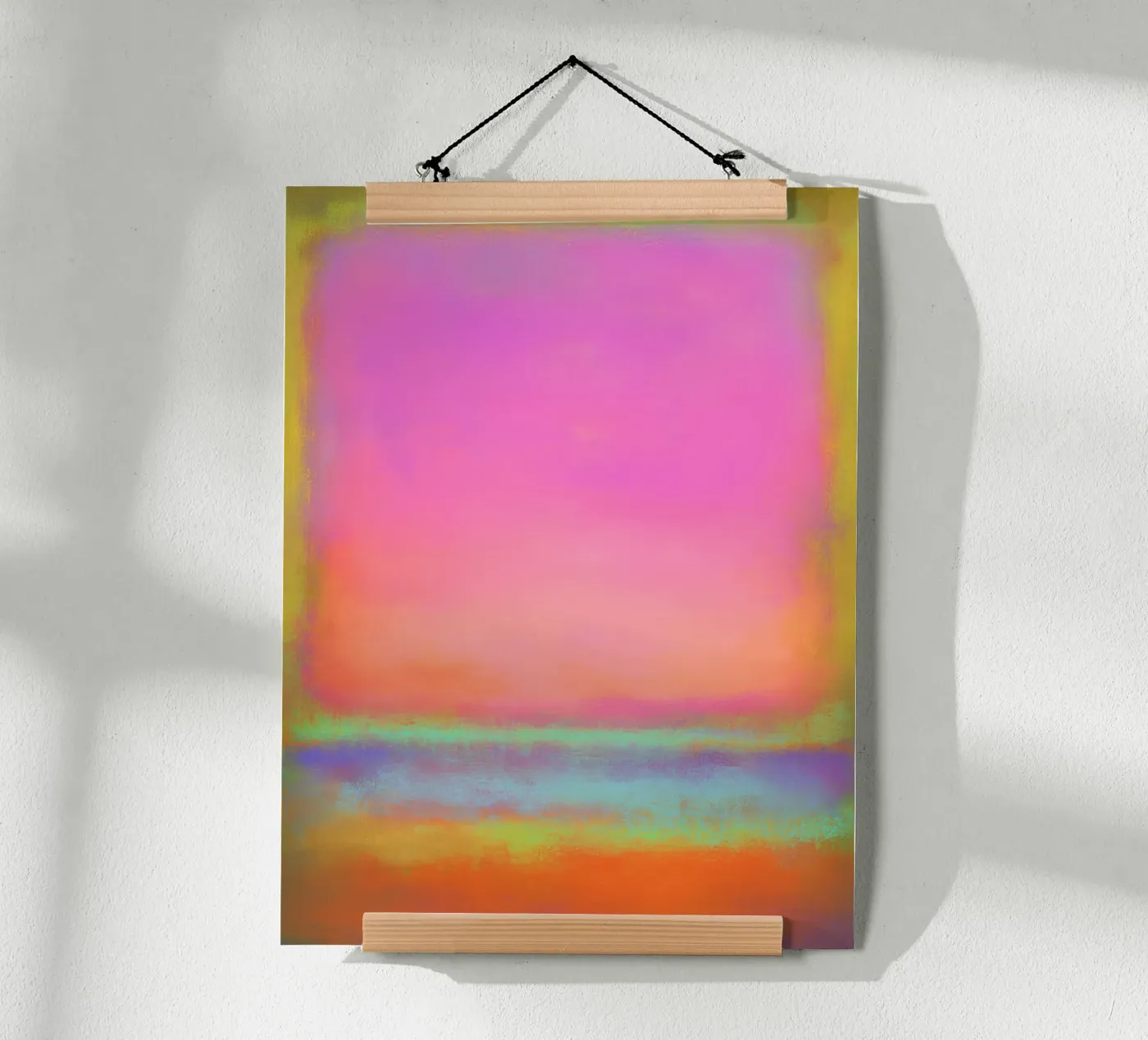 Colour block echo poster by Carinaprint