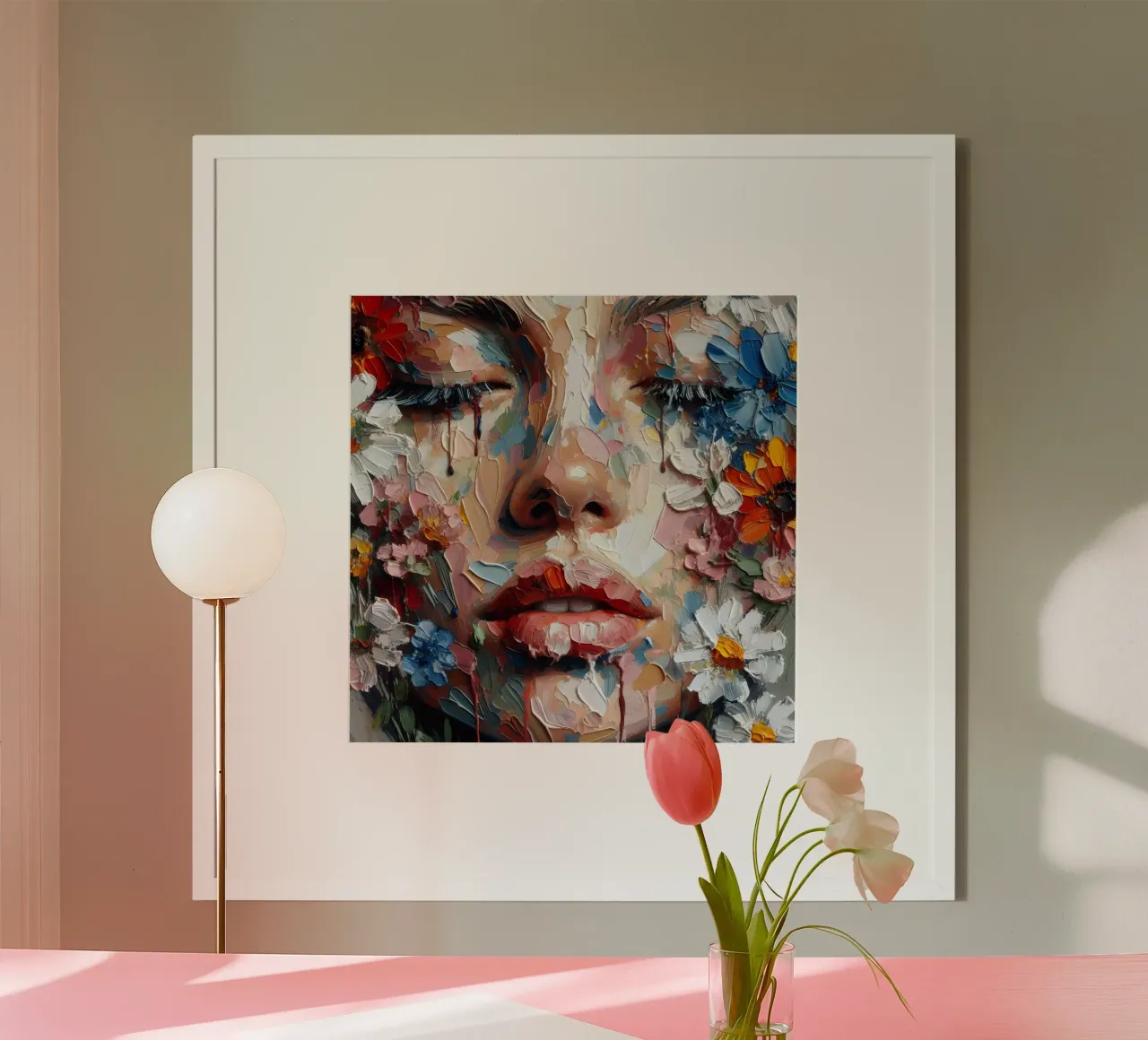 PRATO DI FIORI SELVATICI poster con telaio in plastica da ARTOMATIC