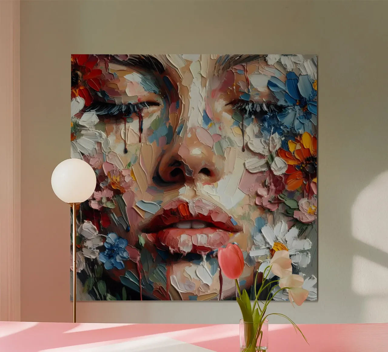 PRATO DI FIORI SELVATICI poster con telaio in plastica da ARTOMATIC