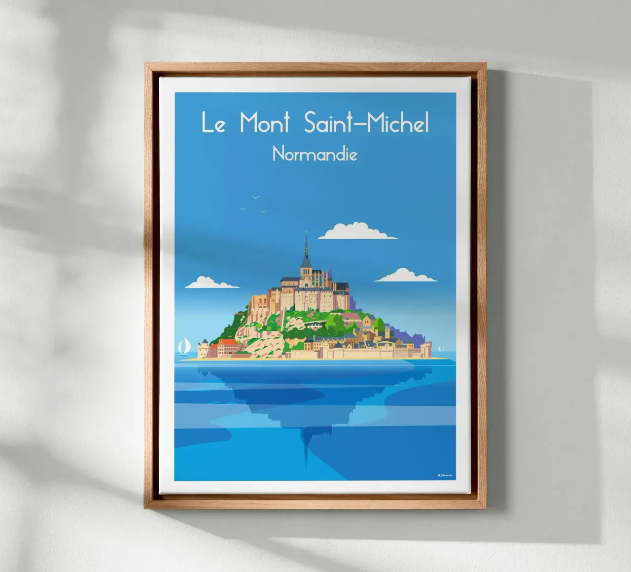 Mont saint Michel tela con Cornice a cassetta da Raphaël Delerue